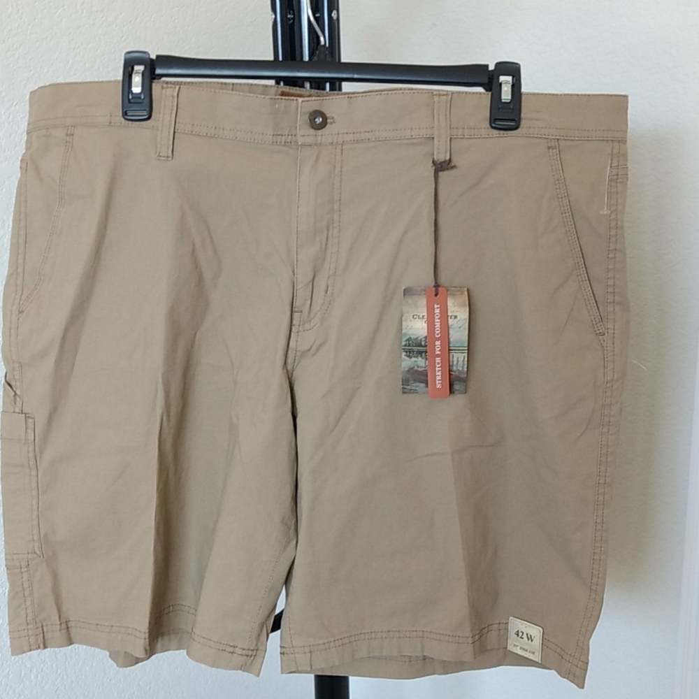 Clear Water Men Casual Shorts Size 42 Beige
